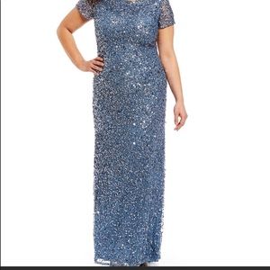 Blue sequin dress